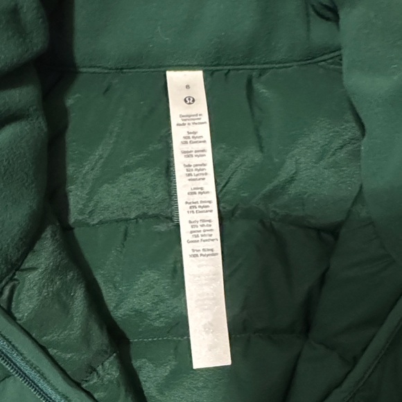 Lululemon Athletica Dark Green Vest - Picture 2 of 4